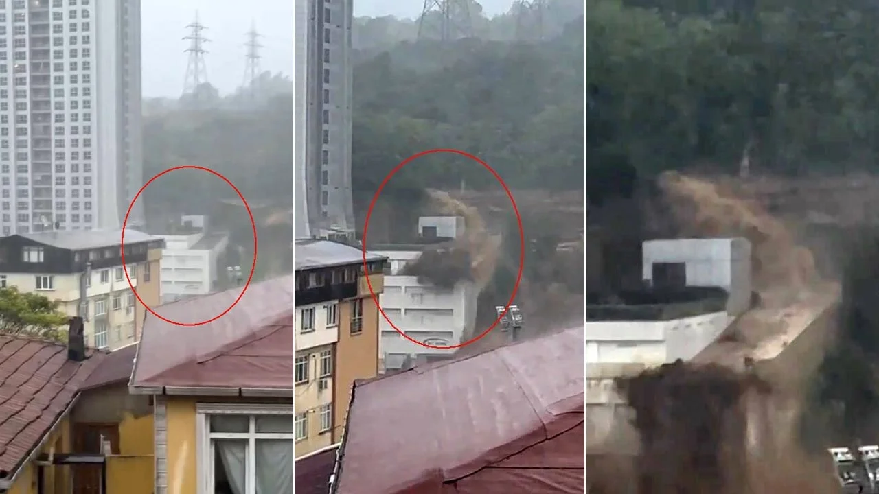 Sarıyer’de sel dehşeti: Sular çatıyı bastı