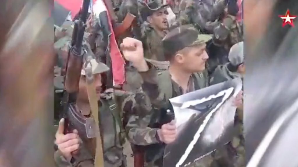 Esad rejimi Ukrayna’da savaşacak gönüllü askerlerin videosunu paylaştı