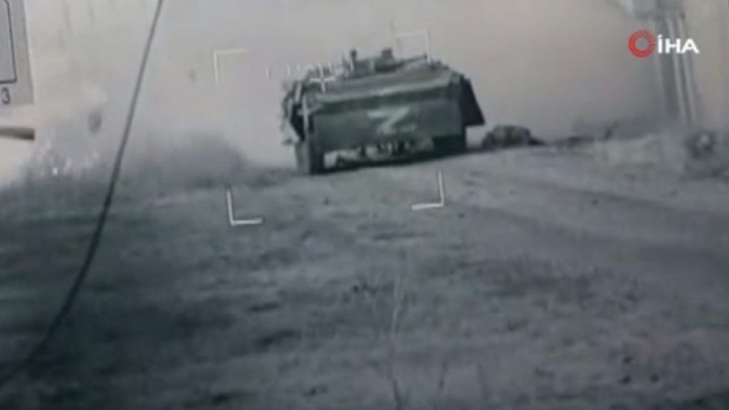 Ukrayna’nın Rus ordusuna düzenlediği saldırı anı